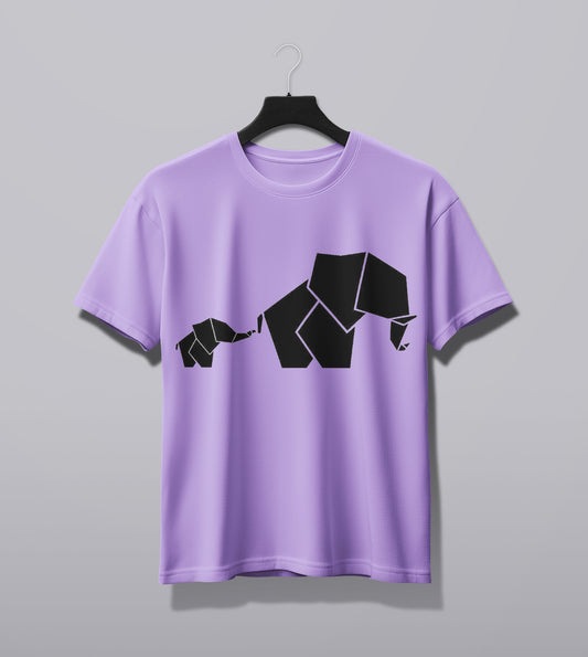 Round neck tshirt with elephants design
