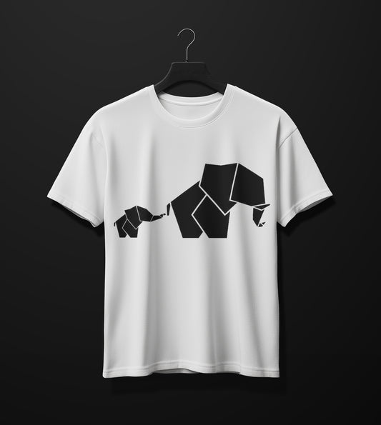 Round neck tshirt with elephants design